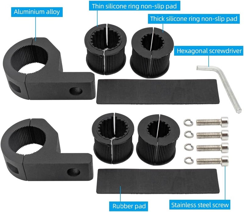 Szplonly Motorcycle Aluminum Mounting Bracket Kit Tube Clamp 2Pcs 0.75" 1" 1.25" Bullbar Roof Rack Roll Cage Horizontal Bar Clamp Mounting Kit fit for Trucks Car ATV Motorcycle Truck - Image 2